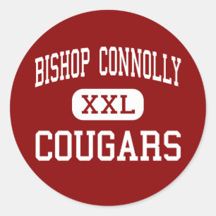 Bishop Connolly - Cougars - High - Fall River Classic Round Sticker
