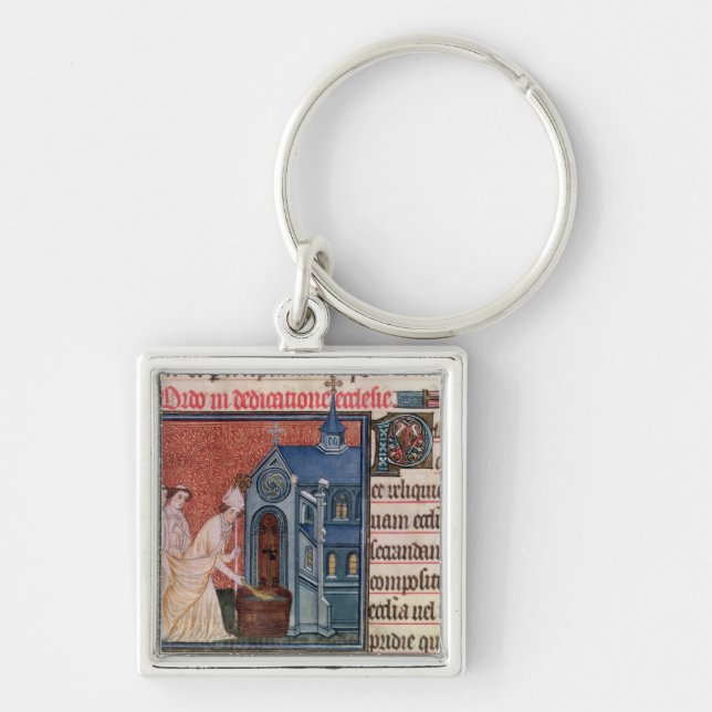Bishop Consecrating a church Keychain (Front)