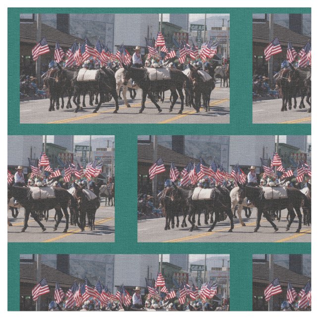 Bishop Mule Days 2018 Fabric (Close Up)