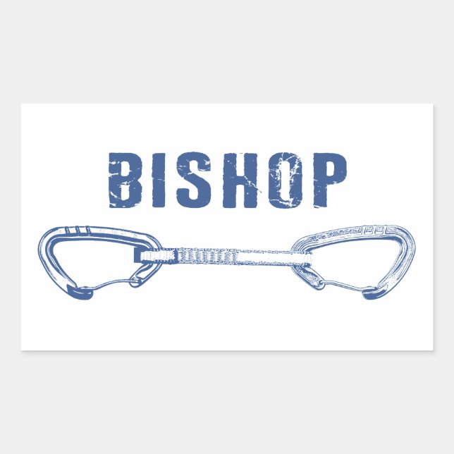 Bishop Rock Climbing Quickdraw Sticker (Front)