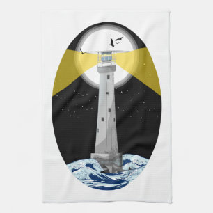 Bishop Rock Lighthouse Kitchen Towel