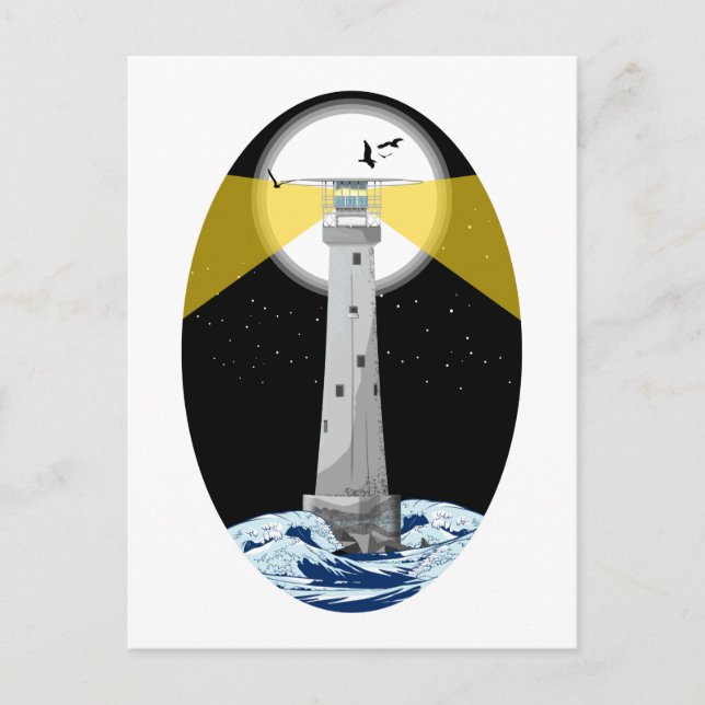Bishop Rock Lighthouse Postcard (Front)