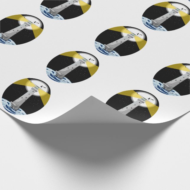 Bishop Rock Lighthouse Wrapping Paper (Corner)