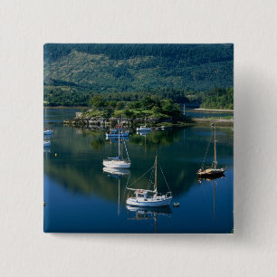 Bishops Bay, Loch Leven, Ballachullish, 2 Inch Square Button