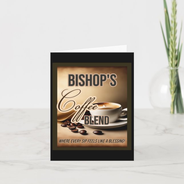 Bishops Coffee Sticker  Card (Front)