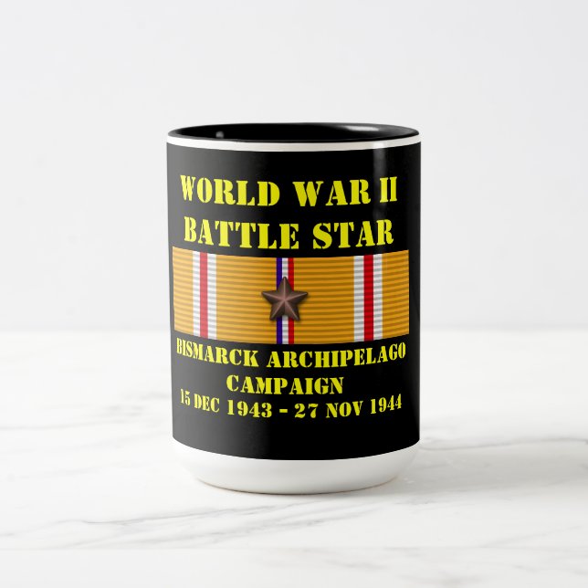 Bismarck Archipelago Campaign Two-Tone Coffee Mug (Center)