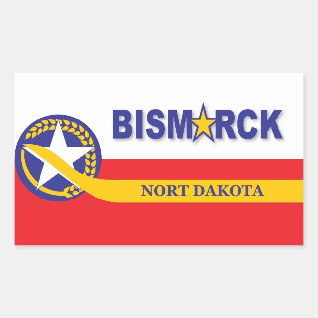 Bismarck City flag Sticker (Front)