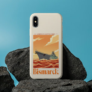 Bismarck German Battleship - Vintage Naval Poster iPhone 16 Case