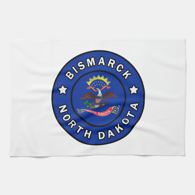 Bismarck North Dakota Kitchen Towel (Horizontal)