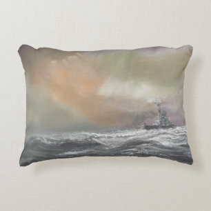 Bismarck signals Prinz Eugen 0959hrs 24th May Decorative Pillow