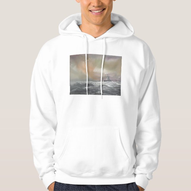 Bismarck signals Prinz Eugen 0959hrs 24th May Hoodie (Front)
