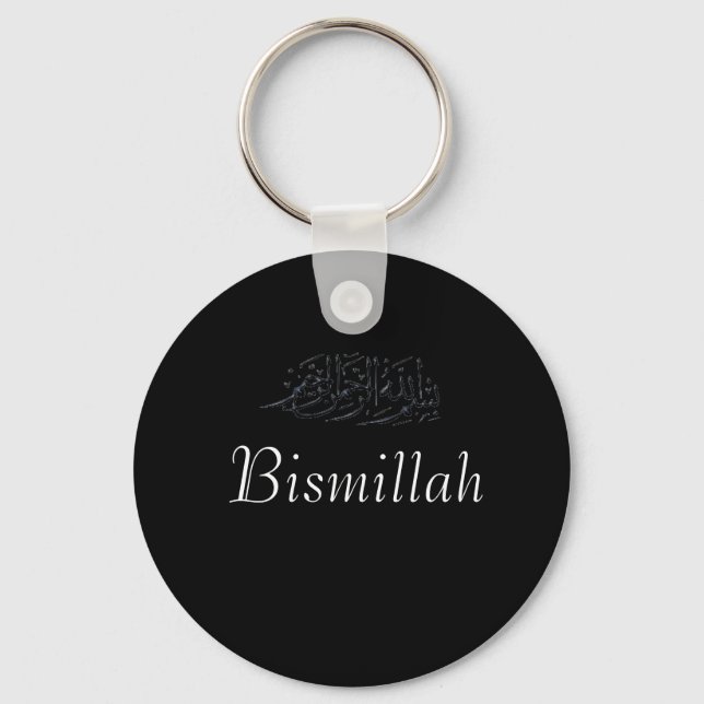 BismBlackOlive Bismillah Keychain (Front)