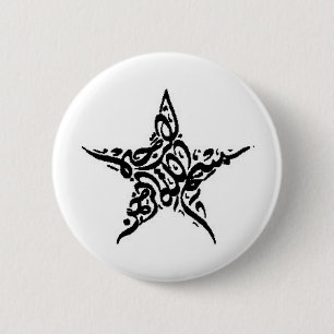 Bismillah Star Motif 2 Inch Round Button