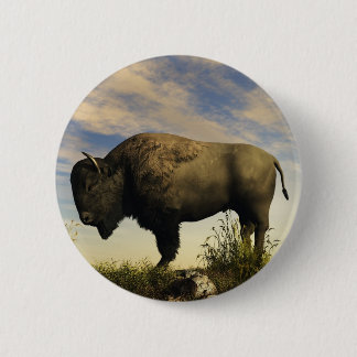 Bison 2 Inch Round Button