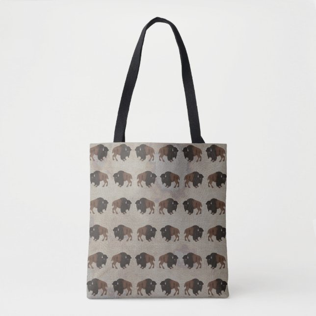Bison Allover Tote Bag (Front)