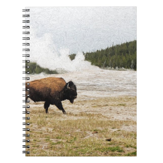 Bison and Old Faithful Notebook (Front)