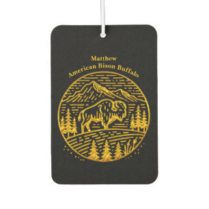 Bison at Sunset in Mountain Landscape Air Freshener