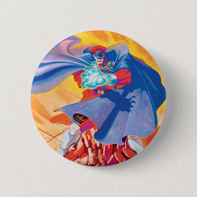 Bison Attack 2 Inch Round Button (Front)