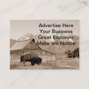 Bison/Barn Sepia Business Card