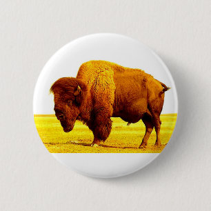 Bison / Buffalo 2 Inch Round Button