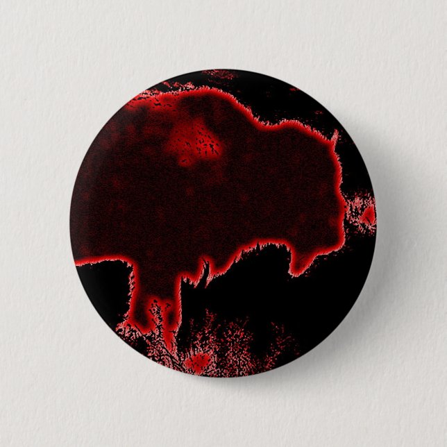 Bison / Buffalo 2 Inch Round Button (Front)