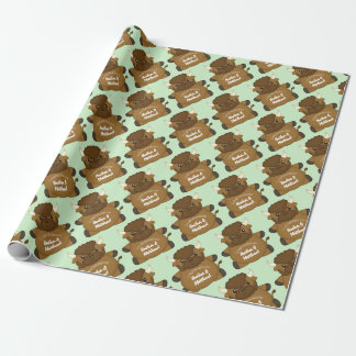 Bison Buffalo Baby Shower Wrapping Paper