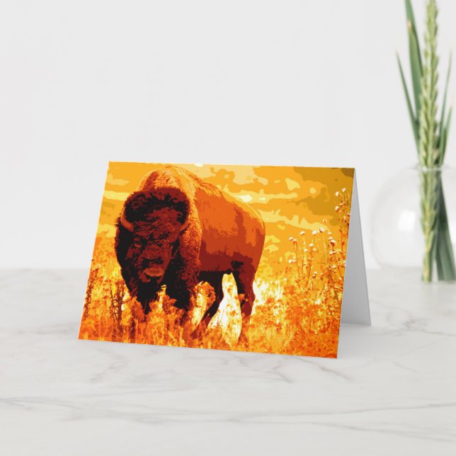 Bison / Buffalo Card (Front)