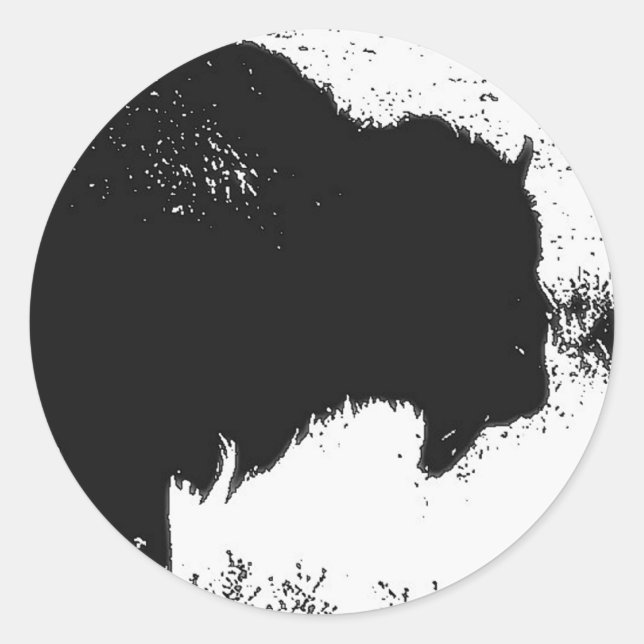Bison - Buffalo Classic Round Sticker (Front)