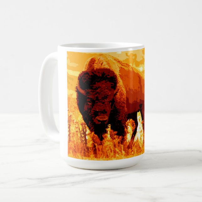 Bison / Buffalo Coffee Mug (Front Left)