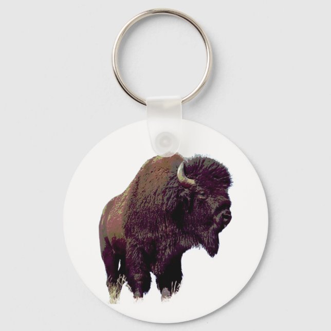 Bison Buffalo  Keychain (Front)