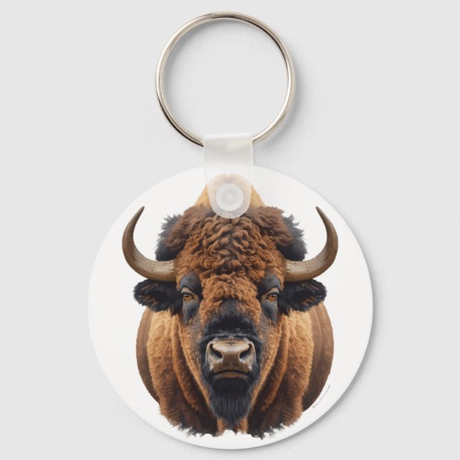 Bison / Buffalo Keychain (Front)