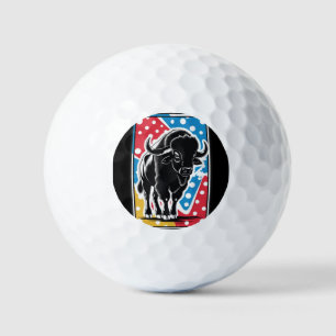 Bison - Buffalo Pop Art Golf Balls