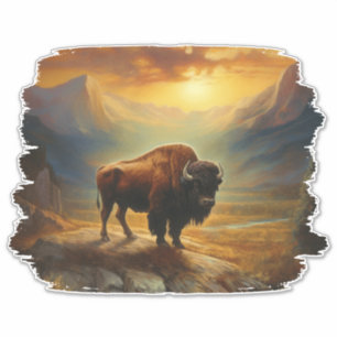Bison Buffalo Sunset View