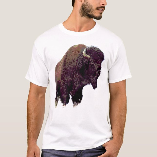 Bison Buffalo  T-Shirt (Front)