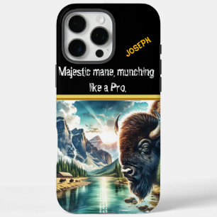Bison by the River at Sunrise iPhone 16 Pro Max Case