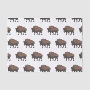 Bison cartoon illustration tissue paper