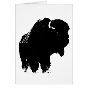 Bison de bison noir et blanc Pop Art