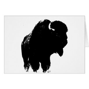Bison de bison noir et blanc Pop Art