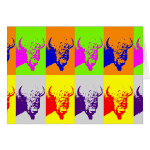 Bison de Buffalo Art Pop de 4 couleurs