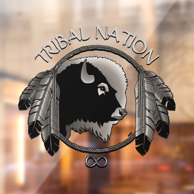 Bison Decal Custom Tribal Wildlife Window Cling (Sheet 2)