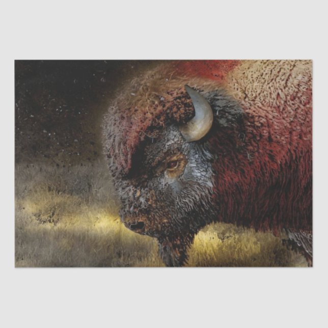 Bison Decoupage Tissue Paper (Front)