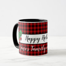 Bison festin plaid tasse de vacances, personnalisa