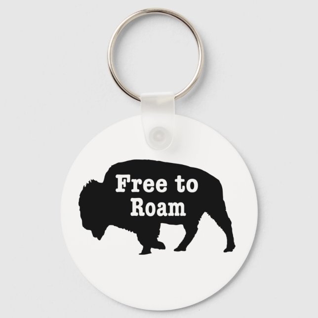 Bison Free To Roam Keychain (Front)