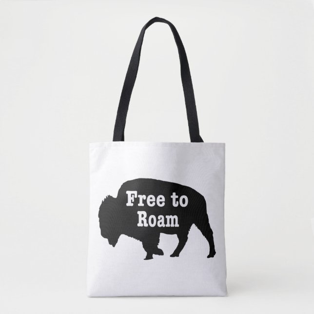 Bison Free To Roam Tote Bag (Front)