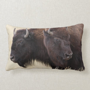 bison friendship lumbar pillow