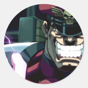 Bison Glowing Hand Classic Round Sticker
