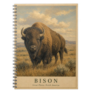 Bison Great Plains VINTAGE Notebook