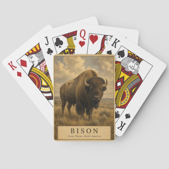 Bison Great Plains VINTAGE Playing Cards (Back)