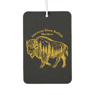 Bison in a Forest Illustration Air Freshener