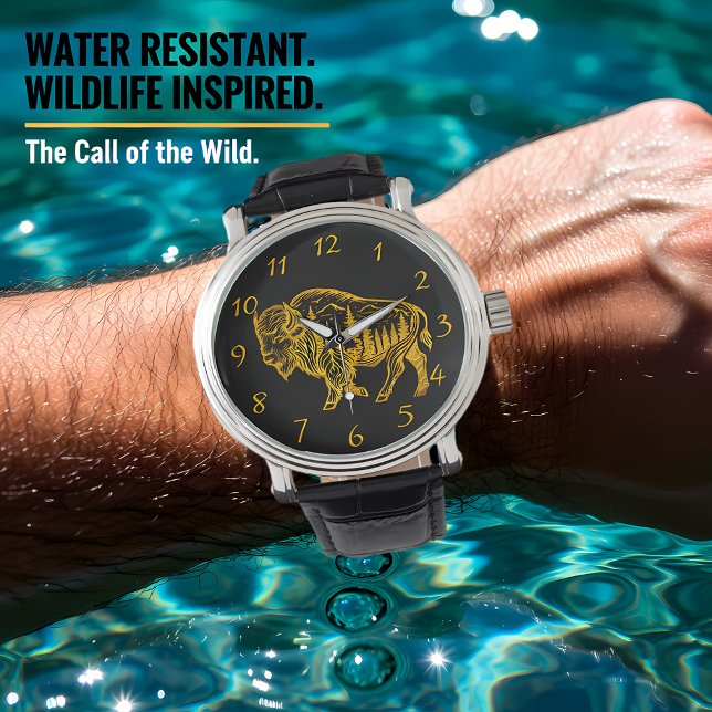 Bison in a Forest Illustration Watch (Creator Uploaded)
